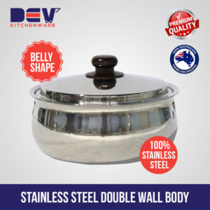 Garuda Belly Shape food warmer Stainless Steel Casserole 1500 ml-0