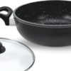 OK Marble Stone Non Stick Deep Fry Pan with Glass lid (2.0 ltr) -1269