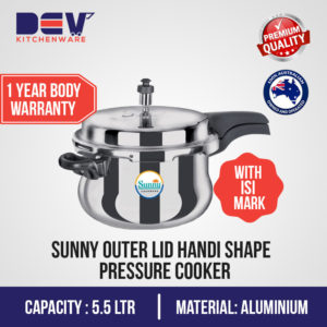 Sunny Outer Lid handi shape 5.5 Ltr (R) pressure cooker-0