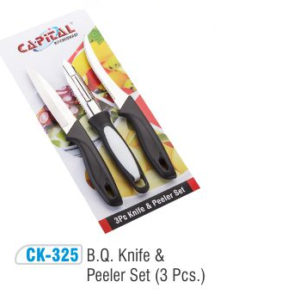 Capital B Q Knife & Peeler 3 PCS Set CK 325-0