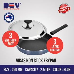 Vikas Frypan 2.5 Ltr (260 MM) with Stainless Lid-0