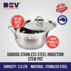 Garuda Stainless Steel Induction Casserole 2.5 Ltr (18 CM) with Lid-0