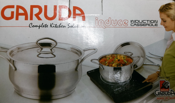 Garuda Stainless Steel Induction Casserole 2.5 Ltr (18 CM) with Lid-1273
