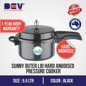 Sunny Outer Lid 5.5 Ltr Hard Anodised Pressure Cooker-0