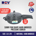 Sunny Pan shape Junior 3.5 Ltr Hard Anodised Pressure Cooker-0