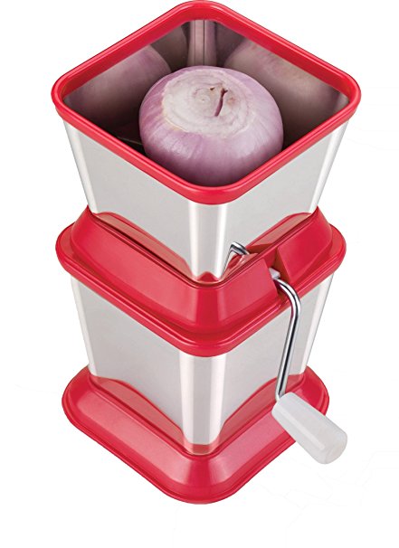 Stainless Steel Quick Onion & Vegetable Chopper / Nuts & Chilly Cutter with lid-1590