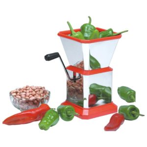 Stainless Steel Quick Onion & Vegetable Chopper / Nuts & Chilly Cutter with lid-0