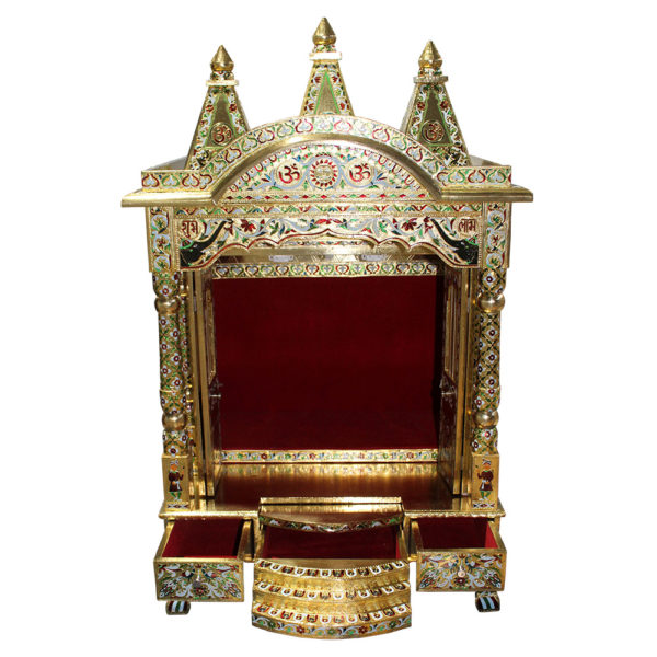 JK 24 18 Brass Minakari Pooja (Puja) Temple (Mandir)-2087