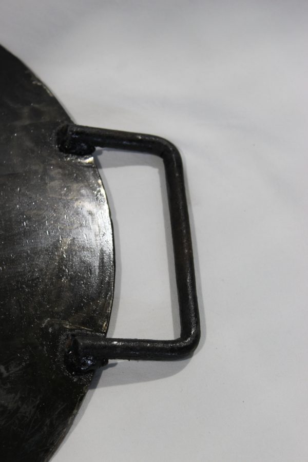 Big iron tawa slight curved shape with handle heavy base (pick up price)-2015