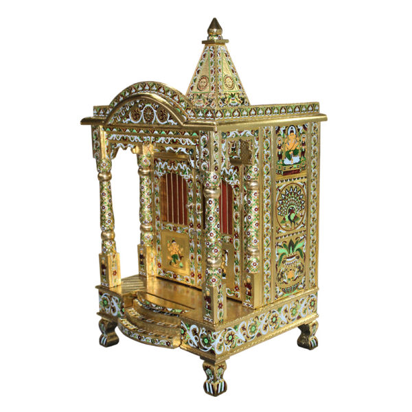 JK 21 18 Brass Minakari Pooja (Puja) Temple (Mandir)-2118