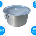 Commercial Premium Aluminum cooking pots With Lid Patila Tope Bhagona with Flat base 55.00 L (Pick up Price)