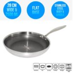 Honeycomb Hybrid Coated Non Stick Stainless Steel Frying Pan 28 CM 2500 ML Induction Stay-Cool Handle Dishwasher & Oven Safe